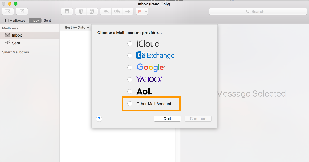 configuring a new email address in mail for mac